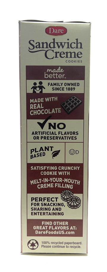 Dare Cookies, Chocolate Cream, 10.2 Oz