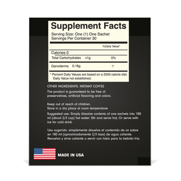 Eternal Spirit Beauty Asian Black Coffee Singles - Unparalleled Convenience In Individual Packets For Quick And Flavorful Energy (30 Sachets - 0.07 Oz Each)