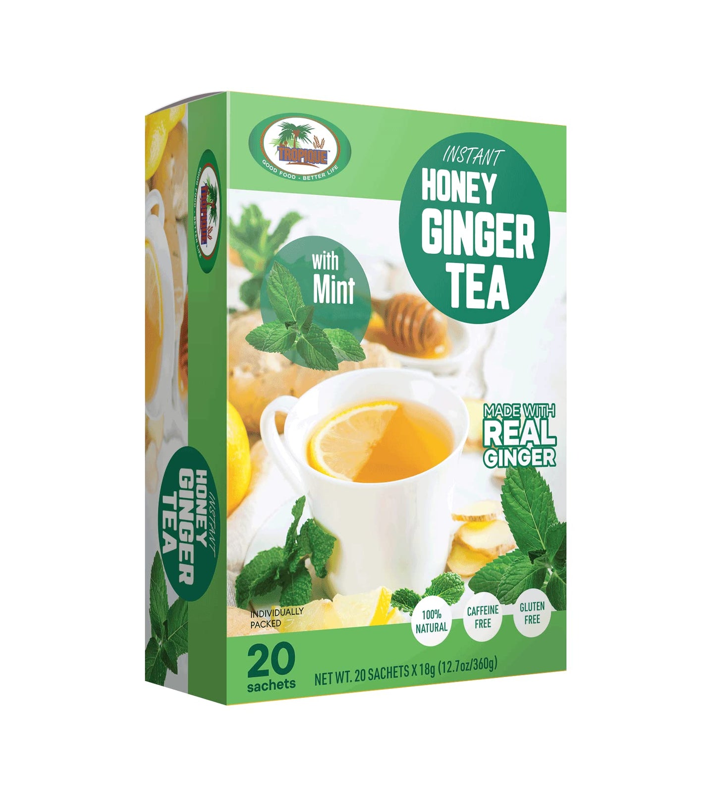 Instant Honey ginger tea (Mint)