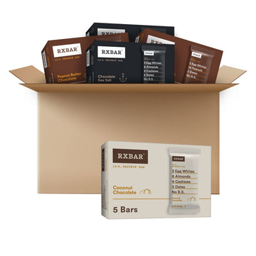 RXBAR Protein Bars, 12g Protein, Gluten Free Snacks, Chocolate Lovers Variety Pack (5 Boxes, 25 Count)