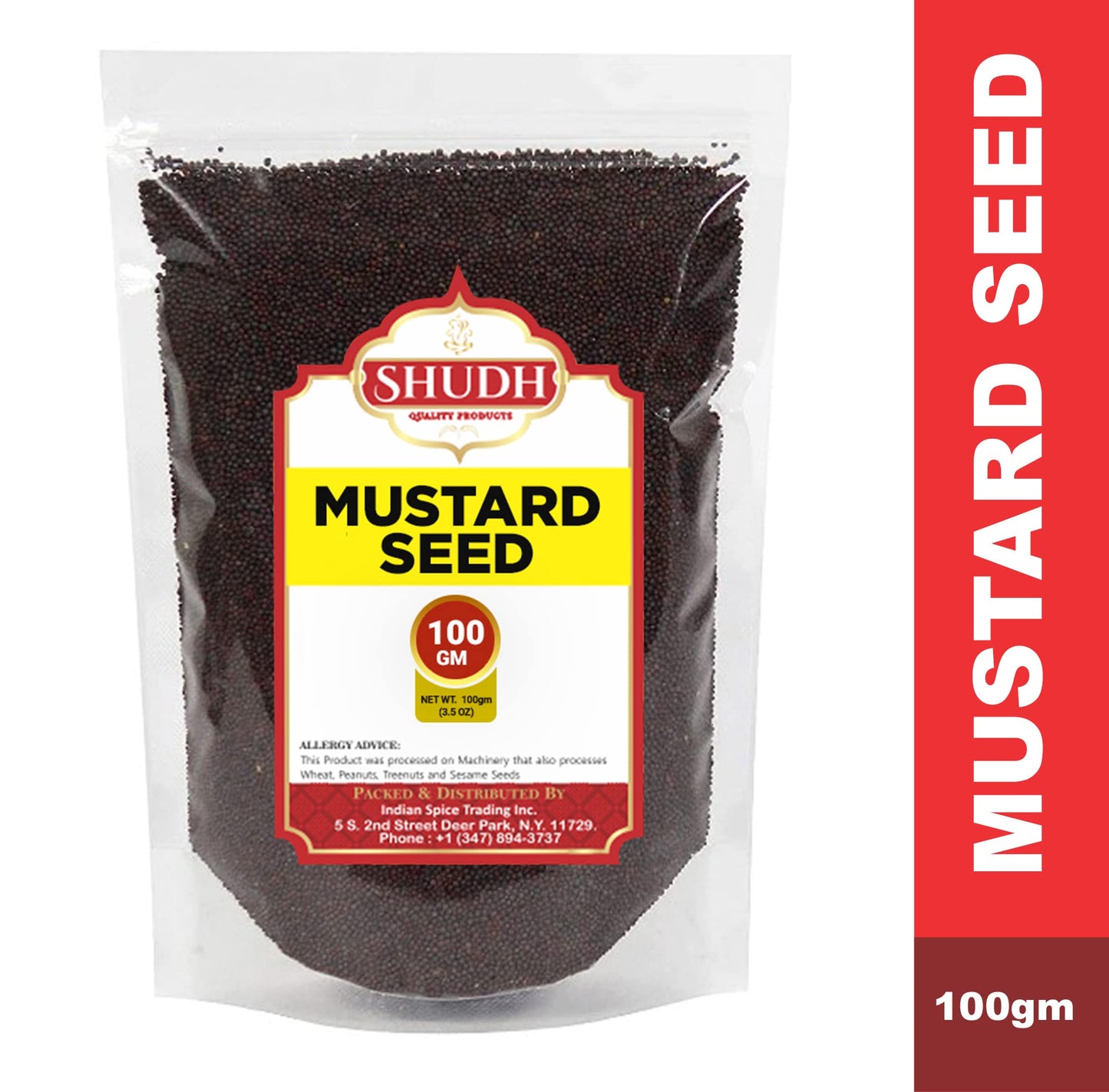 Shudh Black Mustard Seeds 3.5 Oz | 100Gm | Whole Spice (Kali Rai) ~ All Natural | Gluten Friendly | Non-Gmo | Vegan | Indian Ori