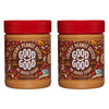 Good Good Creamy Peanut Butter Keto Friendly - Low Carb & No Added Sugars - Vegan - No Palm Oil Or Preservatives - Non-Gmo - 12 Oz / 340G (Pack Of 2)
