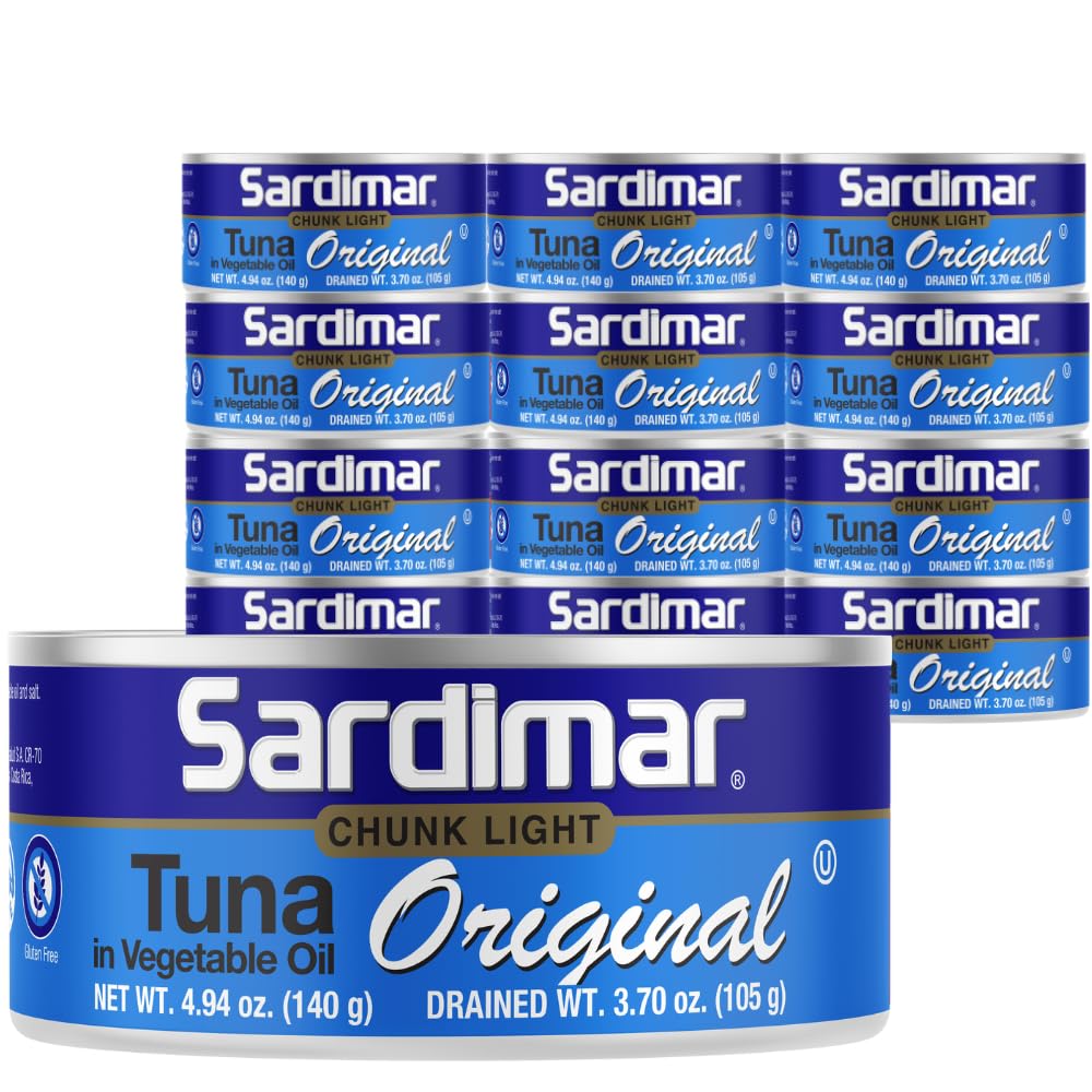 Sardimar Chunk Light Tuna ( Original - Pack of 12 ) - Ready to eat meals in can