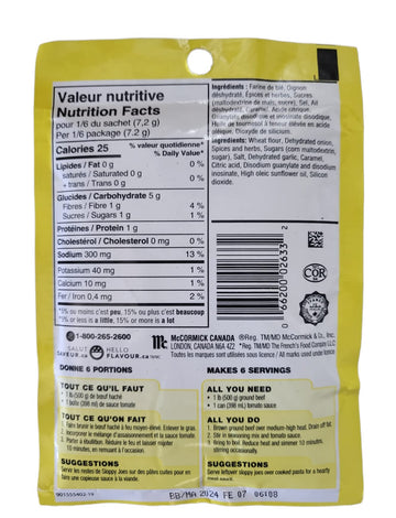 French'S Sloppy Joe Seasoning Mix, 1.5-Ounce Packets (Pack Of 12)