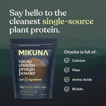 Mikuna Vegan Protein Powder (Cacao, 15 Servings) - Plant Based Chocho Superfood Protein - Dairy Free Protein Powder Packed with