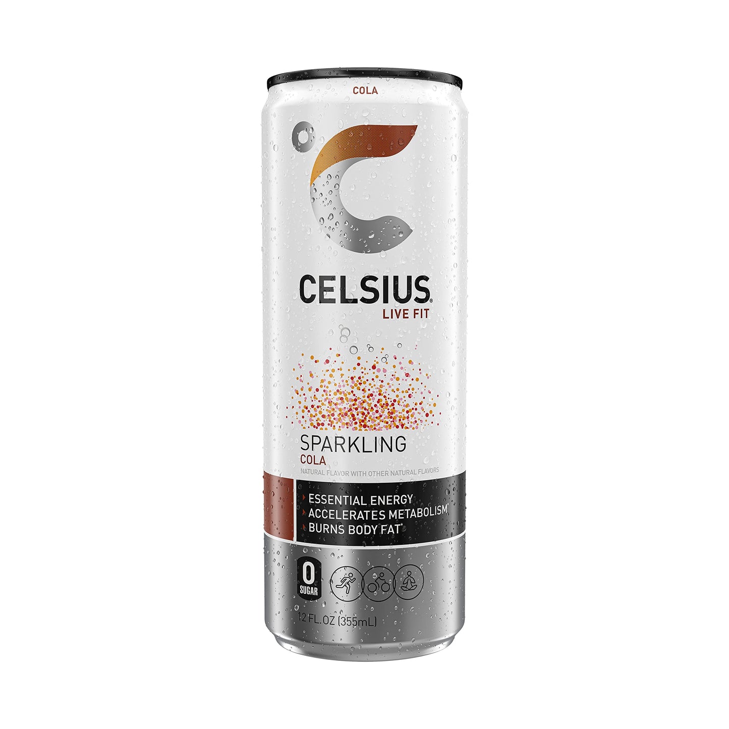 CELSIUS Sparkling Cola, Functional Essential Energy Drink, 12 Fl Oz (Pack of 24)