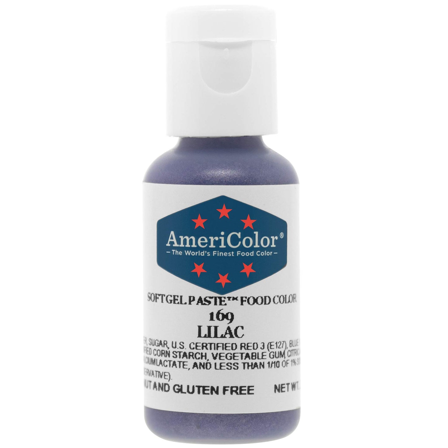 Americolor, Lilac, 0.75 Ounce Bottle, Soft Gel Paste Food Color