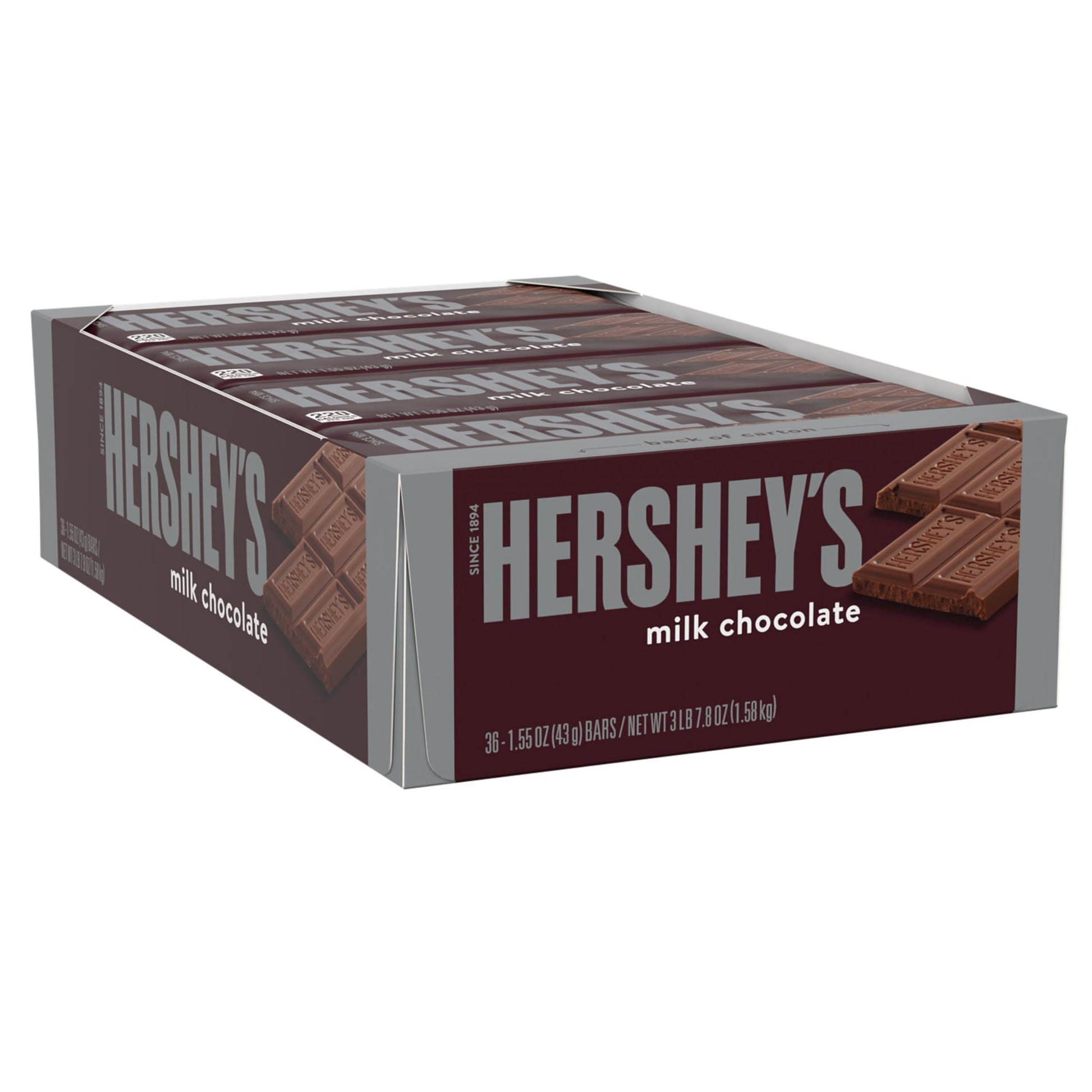 Hershey'S Milk Chocolate Candy Bars, 1.55 Oz (36 Count)