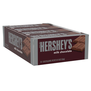 Hershey'S Milk Chocolate Candy Bars, 1.55 Oz (36 Count)