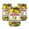 Wickles Pickles Original Pickles (3 Pack) - Spicy Garlic Pickles - Sweet & Hot Pickle Slices - Sweet, Slightly Spicy, Wickedly D