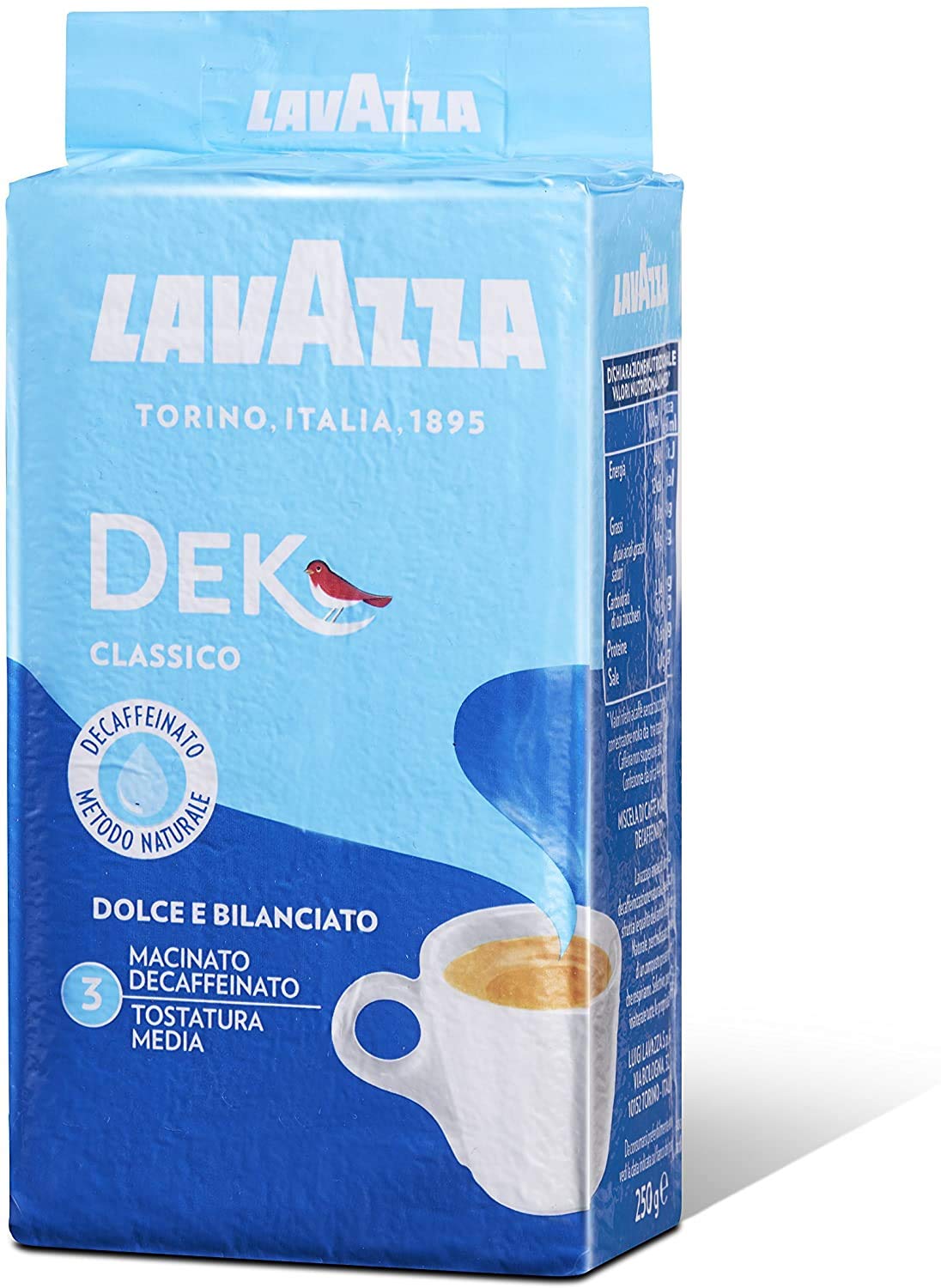 Lavazza Caffe Decaffeinato Ground Coffee, 250g (8.81 Ounce), Pack of 1
