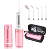 Water Dental Flosser Cordless For Teeth: Portable Oral Irrigator Rechargeable Collapsible Travel Teeth Cleaner With Case, 4 Mode