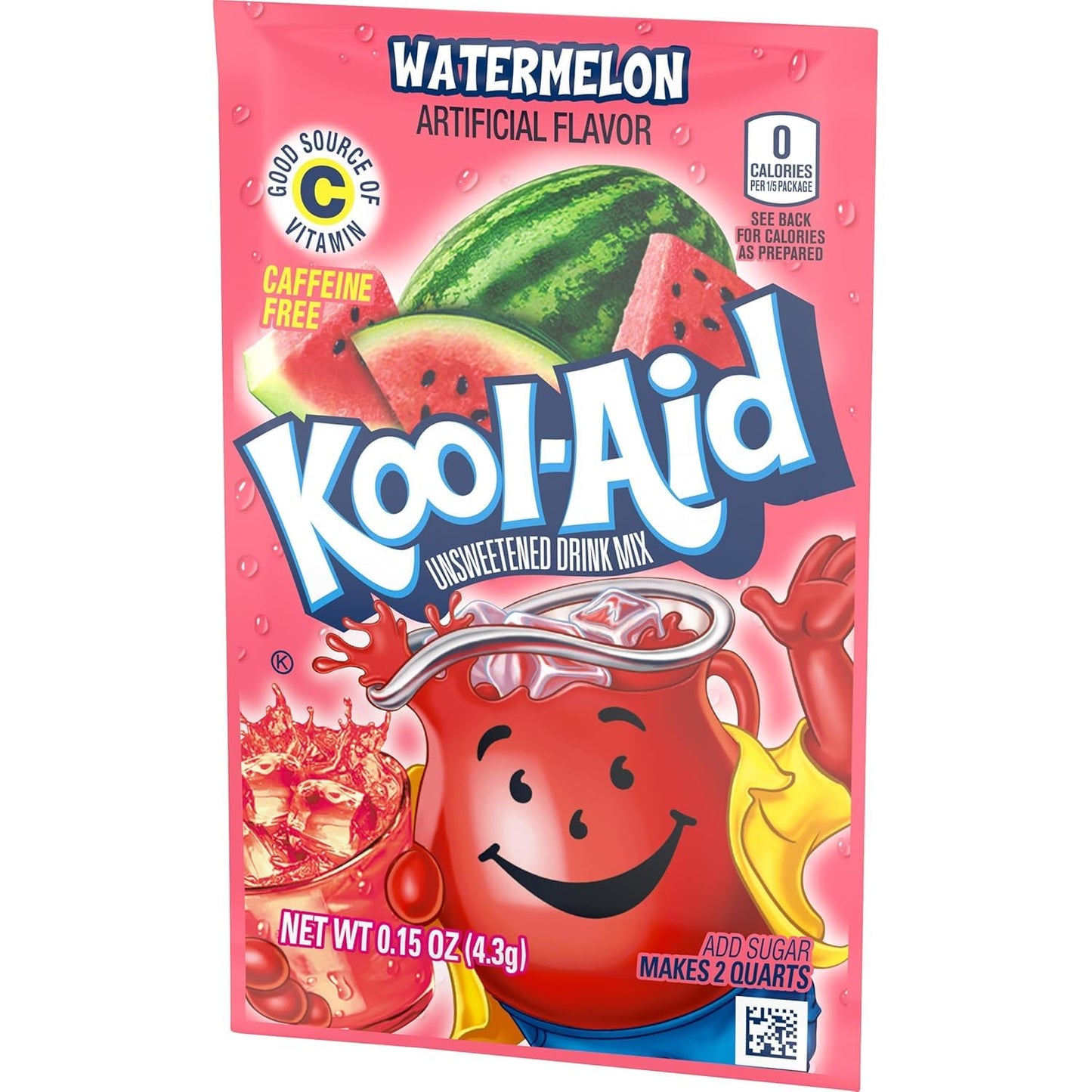 Kool-Aid Unsweetened Watermelon Drink Mix - 15 Packets, 0.15 Ounce Each