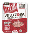 Wild Zora Instant Keto-Friendly Soups Picante Beef 8-Pack Broth Made With 100% Grass-Fed Beef, And Vegetables, Gluten-Free, Grai