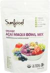 Sunfood Superfoods Organic Acai Maqui Bowl Mix - Acai Powder Organic, Acai Powder For Smoothie Bowles, Maqui Powder Organic, Maqui Berry Extract, Antioxidants & Vitamin C - 6 Oz Bag