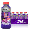 SueroX Zero Sugar Electrolyte Drink, Hydration & Recovery, 21.3 Fl Oz, Grape Boost, Pack of 12