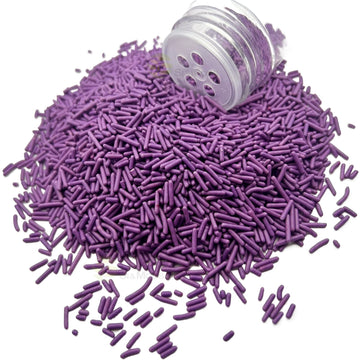 Se Si&Moos Purple Jimmies Sprinkles Edible Purple Sprinkles Soft Jimmies Soft Sprinkles For Topping Ice Cream, Cookies, Cakes, C