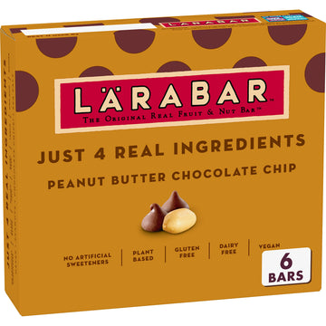 LÄRABAR Peanut Butter Chocolate Chip Fruit & Nut Bars, Gluten Free, 6 Count (Pack of 1)