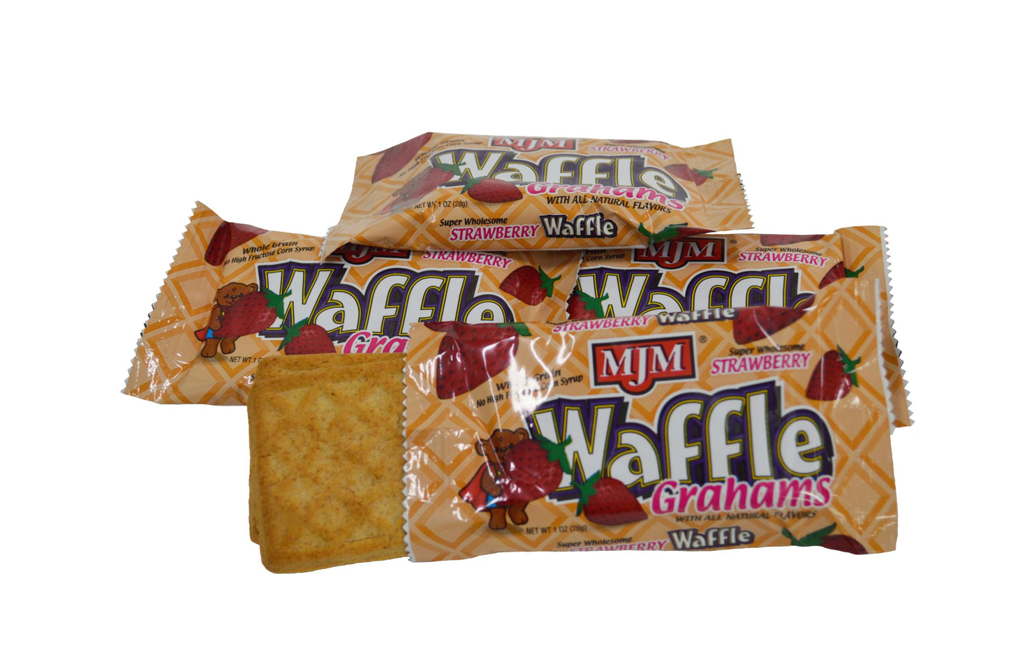 MJM Waffle Grahams - 1 Ounce (Pack of 300) - Delicious Snack Treats