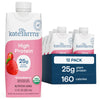 KATE FARMS Organic High Protein Strawberry Nutrition Shake 25g Protein 6g Fiber 27 Vitamins and Minerals 0g Sugar Protein Drink 11 oz (12 Pack)