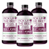 Pick Up The Beet Organic Beet Juice Beet Kvass, 48 Oz (3 x 16 Oz Bottles), Sugar-Free, Nitric Oxide Superfood for Circulation