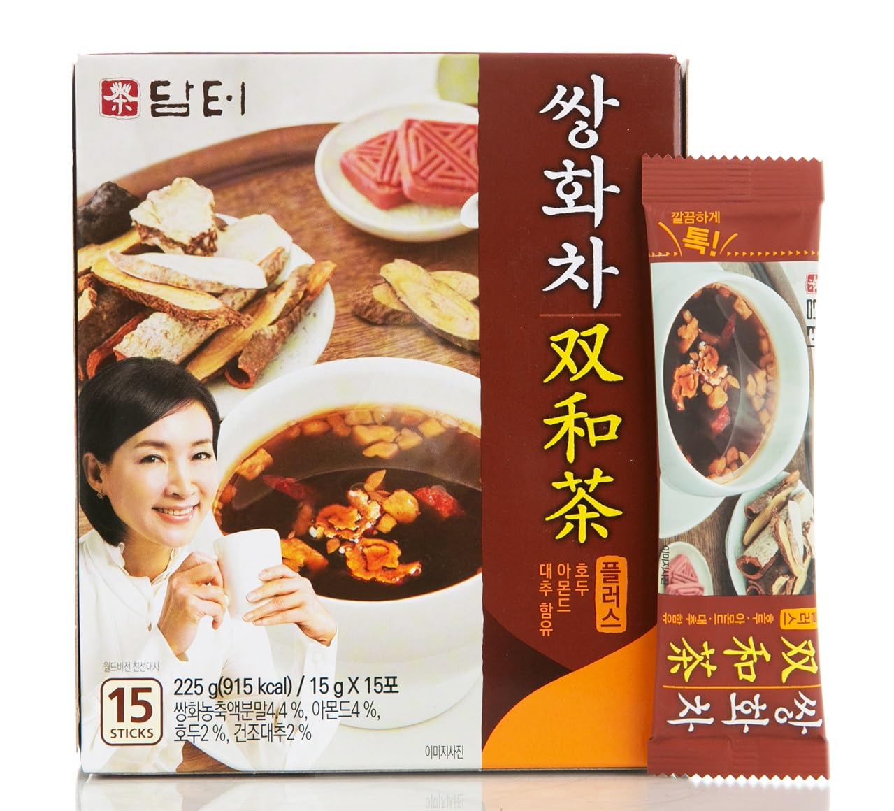 Damtuh Herbal Tea (Ssanghwa Tea) Herbal Plus 15G X 15 Sticks