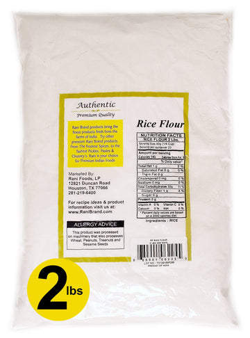 Rani Rice (White) Flour 32Oz (2Lbs) 908G ~ All Natural | Gluten Friendly | Vegan | Non-Gmo | Kosher | Indian Origin