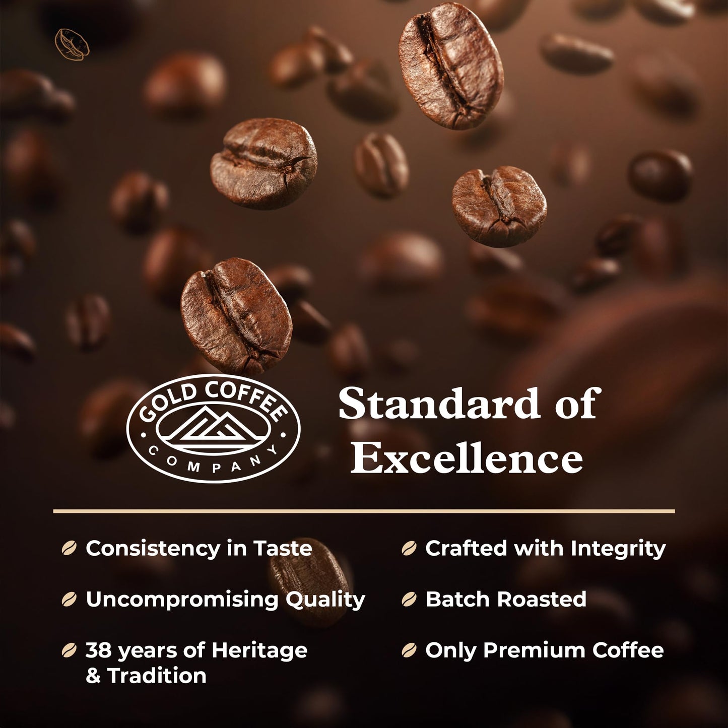 Gold Coffee Company Kanaloa Premium House Blend | Gourmet Medium Roast Whole Coffee Beans| 100% Arabica Roasted Beans | 2 Lbs. (