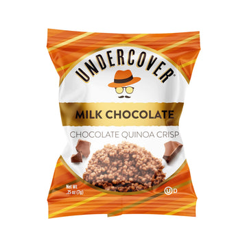 Undercover Chocolate Quinoa Crisps - Milk Chocolate | 70-Count, Individually Wrapped Crisps | Gluten Free, Nut-Free, Allergen Fr