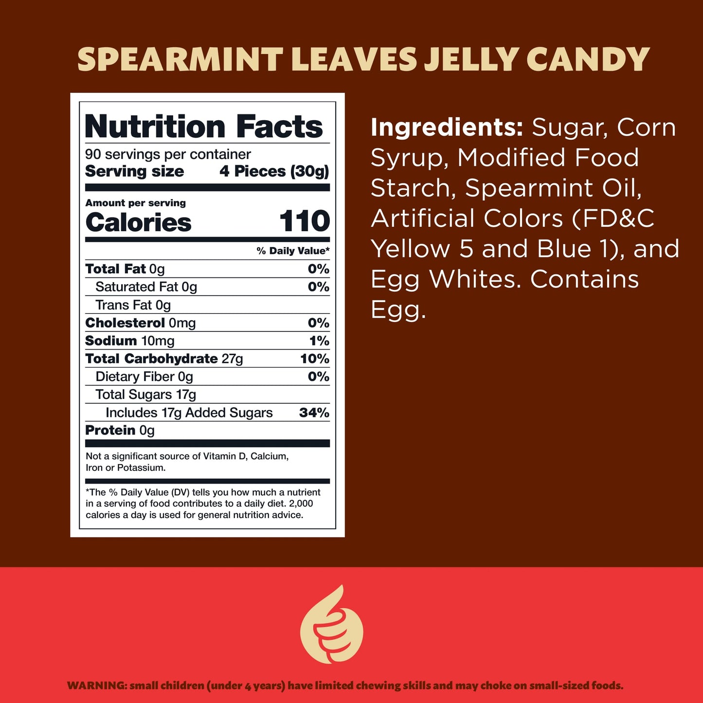 Mini Spearmint Leaves Jelly Candy, 2-Pound Bag