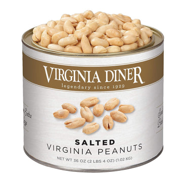 LYZAS SWEETS & Virginia Diner Peanuts & Snack Mix Gift Bundle - 36oz Peanuts & 9oz Mix, Resealable Cans, Perfect for Tailgating