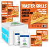Lilys Toaster Grills - American Cheese Sandwich - Frozen Meal, 2 Pack - Pack of 6