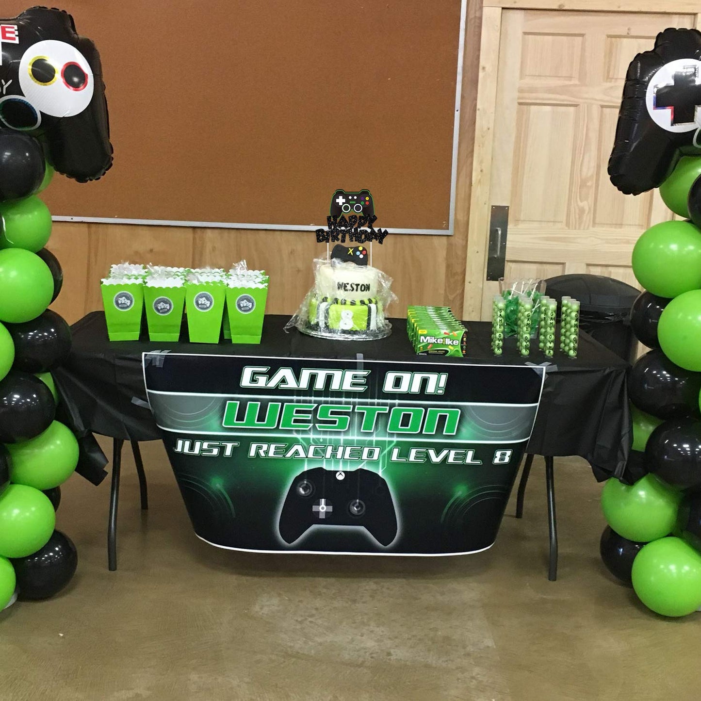 Video Game Cake Topper Glitter Game Controller Happy Birthday Cake Topper Cake Decorations Picks For Kids Gaming Themed Birthday