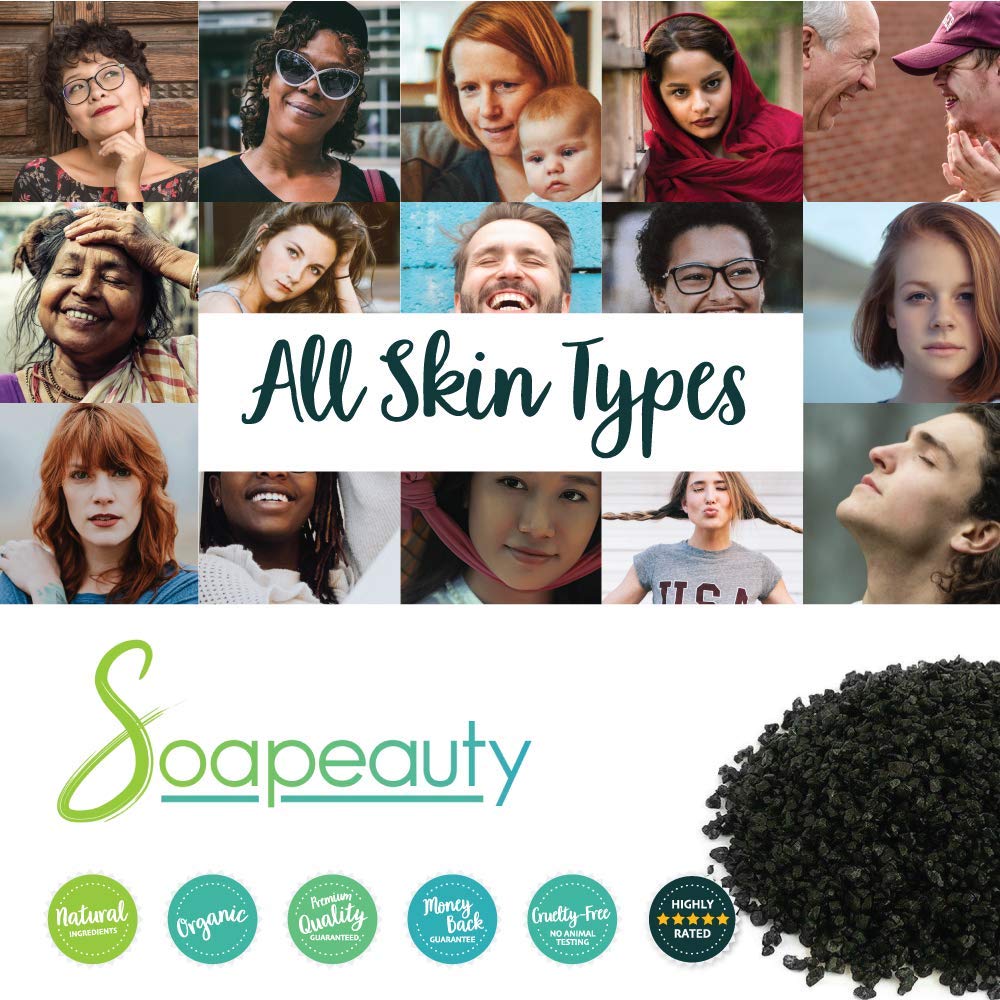 Hawaiian Black Sea Salt | 100% Natural | Great Gourmet Finishing Salt & Perfect For Professional Skin, Hair & Bath Cosmetics | F