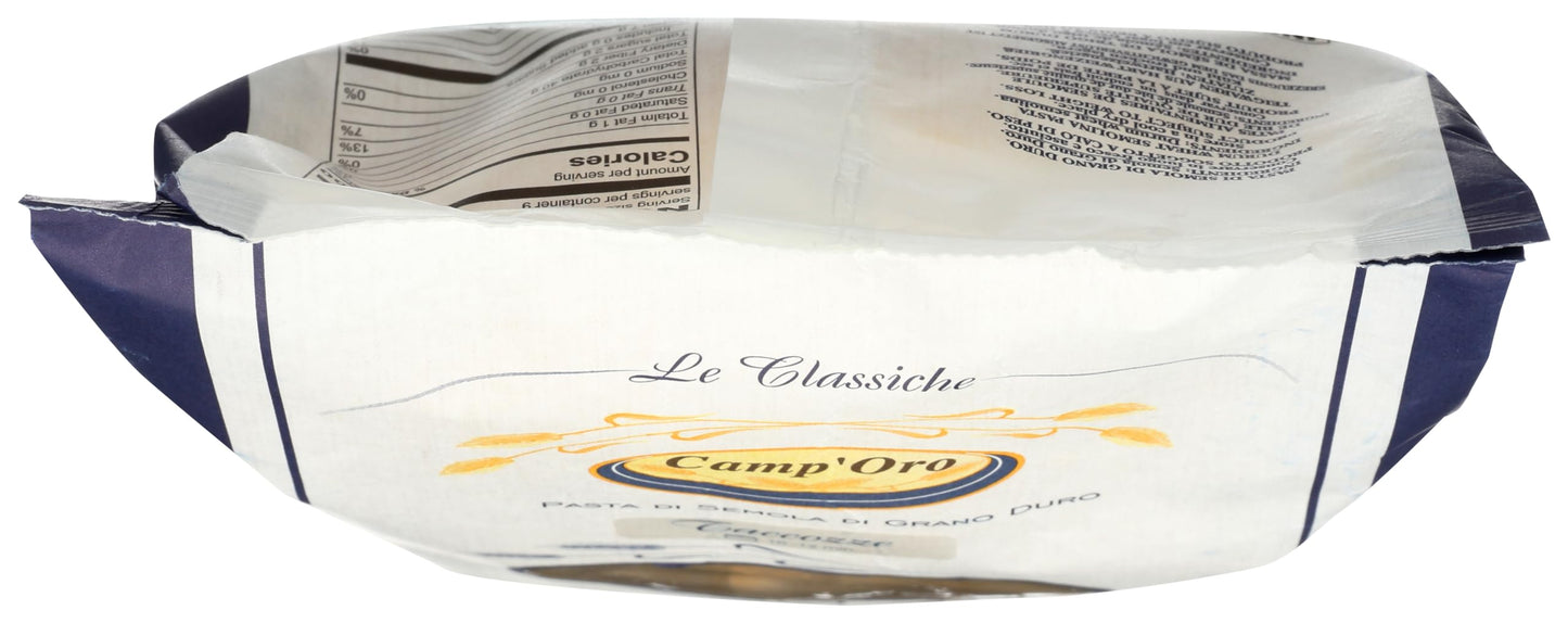 Camp'Oro Taccozze Pasta Pack of 4 - 4.4 Ounce Bags - Authentic Italian Dried Pasta