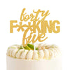 LINGBOOM Gold Glitter Cake Toppers for 45th Birthday Party Decorations, Plastic, Black, 45 Size