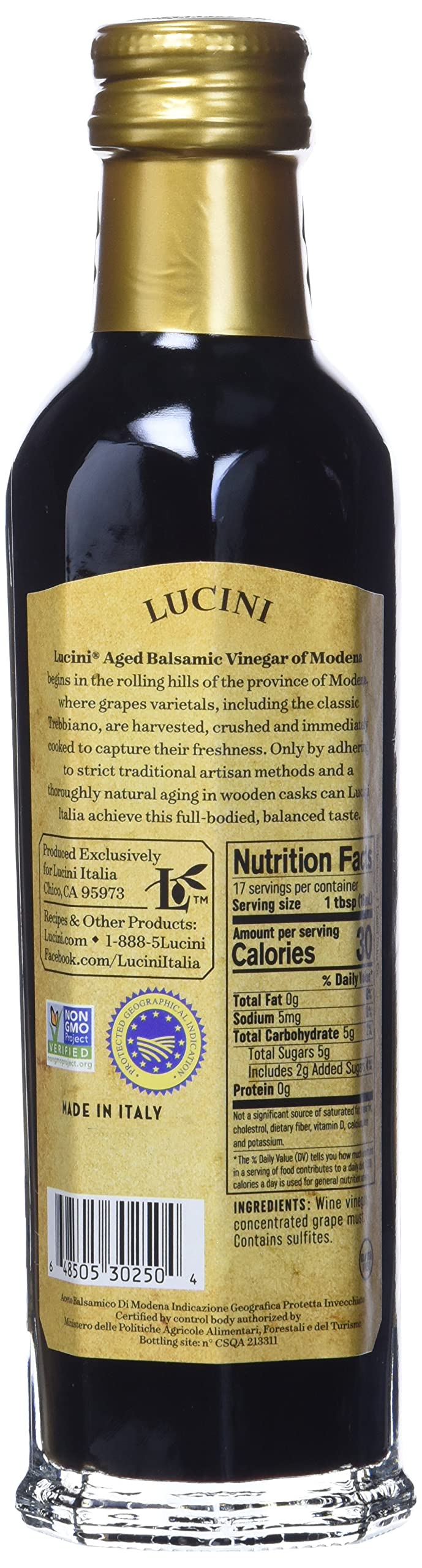 Lucini Aged Balsamic Vinegar Of Modena, 250Ml (Pack Of 1)