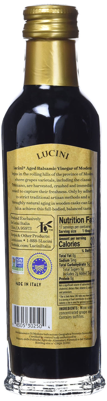 Lucini Aged Balsamic Vinegar Of Modena, 250Ml (Pack Of 1)