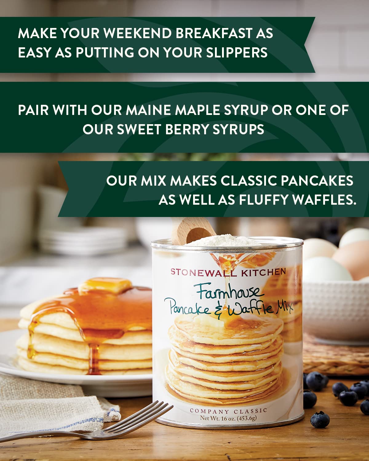 Stonewall Kitchen Farmhouse Pancake & Waffle Mix (2 Pack (33 Oz))