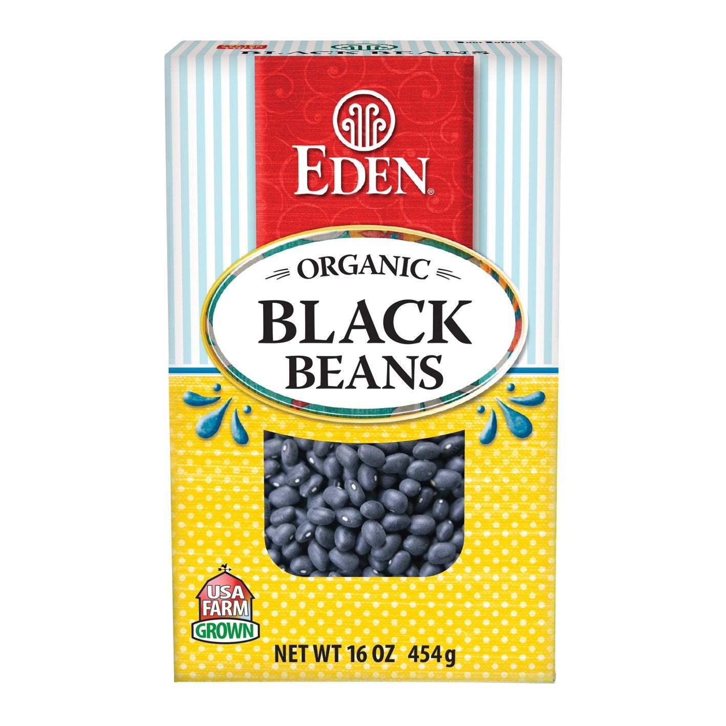 Beans, 95% Organic, Black, Dry, 16 Oz 16 Ounces (Pack Of 12)