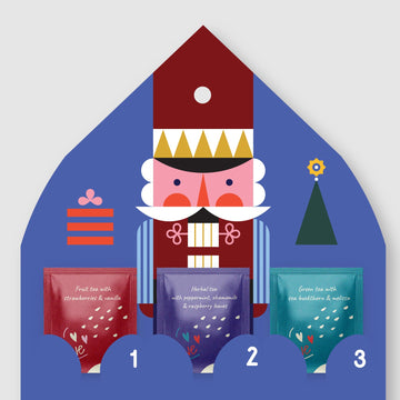 Tea Advent Calendar 2024 Nutcracker by Acorus- 6 Christmasy flavors - 24 tea bags For The Christmas Countdown - Gift Idea For Ch