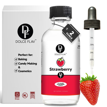 Dolce Foglia Strawberry Flavoring Oils - 2 Oz. Multipurpose Flavoring Oil for Candy Making, Extracts and Flavorings for Baking,