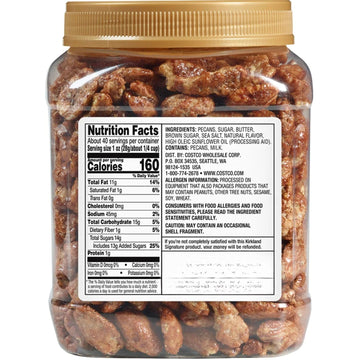 Signature Praline Pecans 2.5 Lbs, Fancy Pecans With Sweet Praline Coating, Crunchy, Buttery, Gourmet Snack Item 1209607