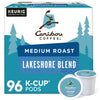 Caribou Coffee Lakeshore Blend Keurig Single-Serve K-Cup Pods, Medium Roast, 96 Count (4 Packs Of 24)