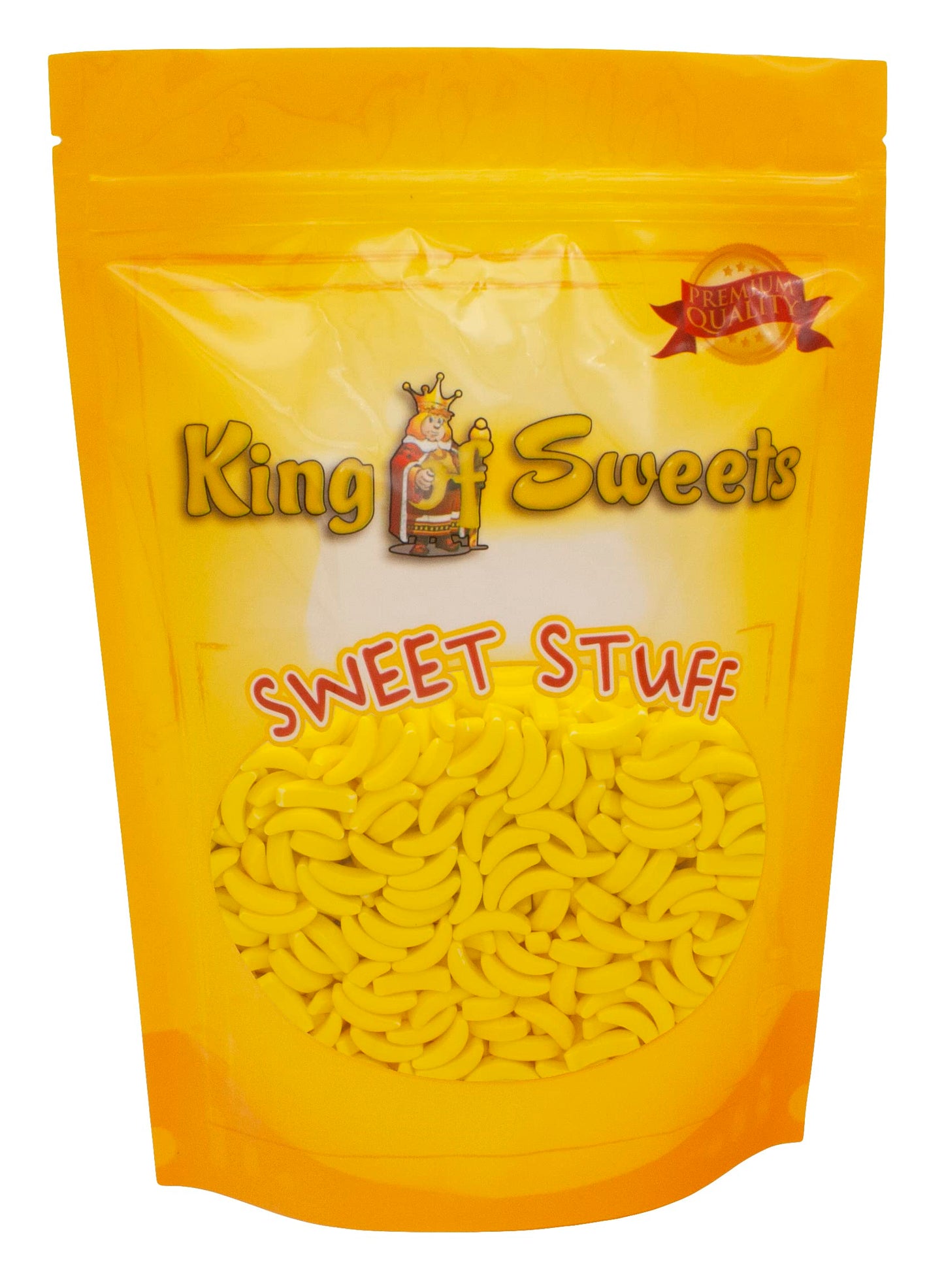 Bananarama Banana Shaped Candy XL 3 Pounds Bulk Candy Pack Yellow Candy Giant Candy in a King of Sweets Bag
