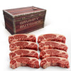 Dens Hot Dogs Grumpy Butcher NY Strip Steaks - Prime Quality Beef, 10 oz each, 8 Pack