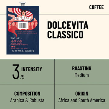 Flavia Lavazza Dolcevita Classico Coffee Freshpacks works only with Flavia malt-inspired Medium Roast (Case of 76)