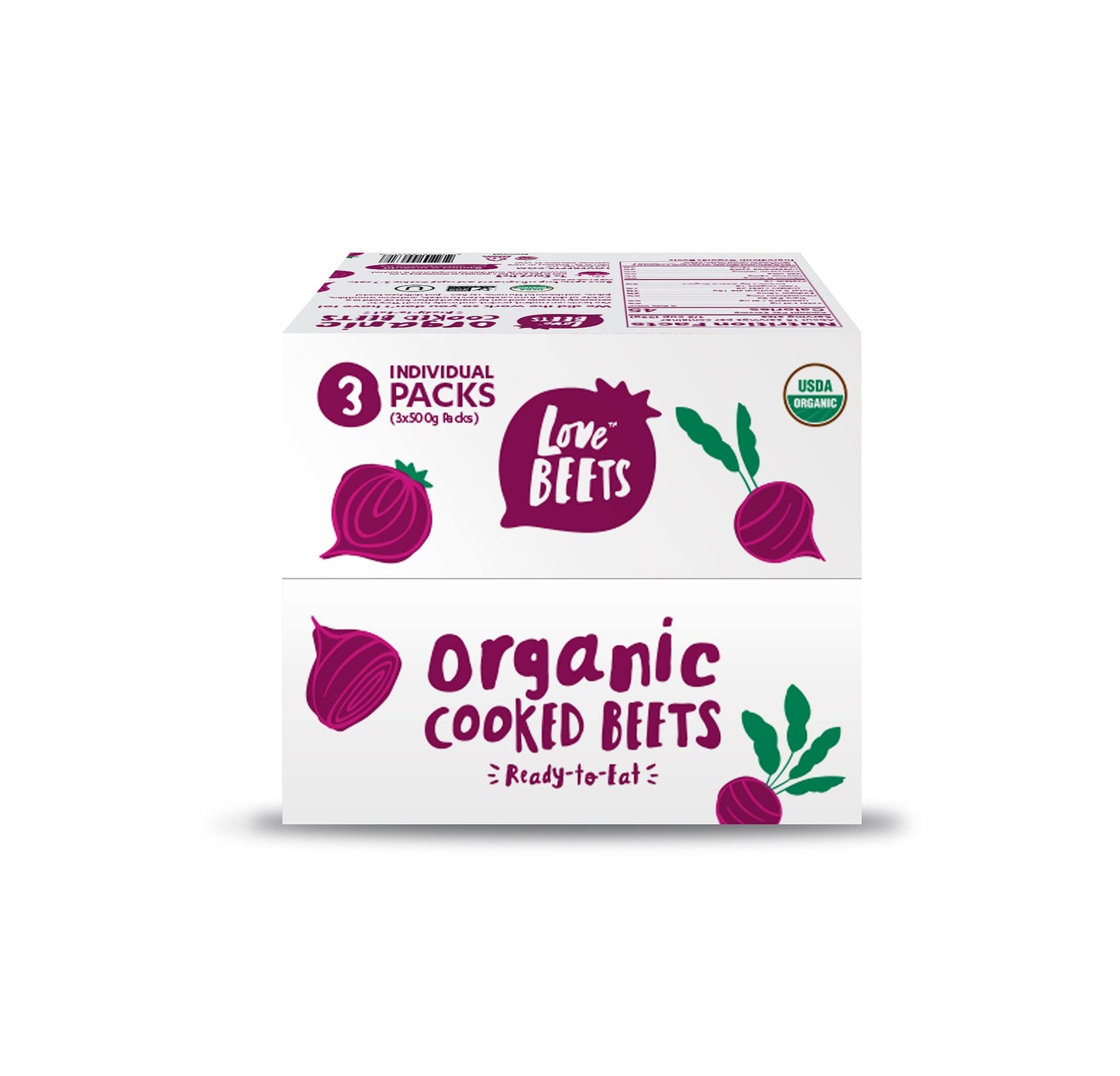 Love Beets Organic Cooked Beets | USA Grown Beets, Rich in Antioxidants, Nitric Oxide Boosting, No Added Sugar, No Preservatives
