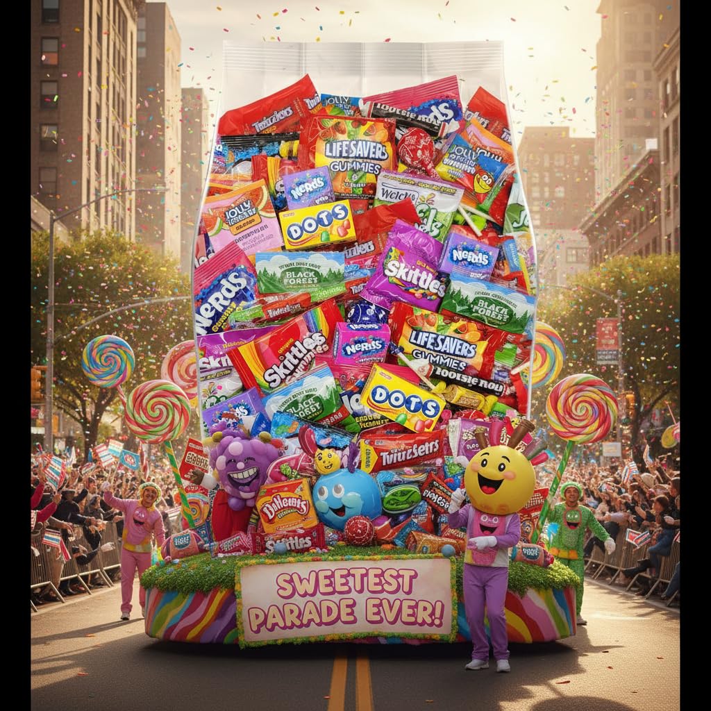 Assorted Candy Variety Pack - 8lb Individually Wrapped Candy for Christmas Stocking Stuffers Party Favors Goodie Bags Piata Candies - 8 Pounds of Mixed Candies Bulk Pack