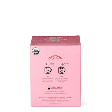 Chamberlain Coffee Fluffy Lamb Vanilla Cold Brew Singles - Cold Brew Coffee Bags With Notes Of Vanilla & Roasted Nuts - 10 Single Serve Cold Brew Sachets